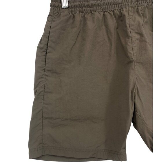 Feature Mens Brown Athletic Short Size Medium M Athleisure Training Pocket EUC - Picture 4 of 12